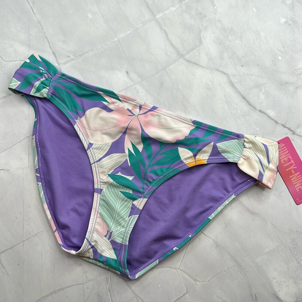Ninety-Nine Unchanted Tab Side Hipster Bikini Bottom NWT